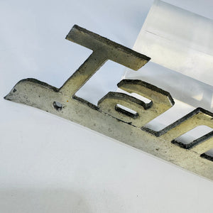 Vintage Tampa Script Metal Boat Emblem Nameplate Badge 9 Inch