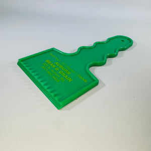 Vintage Auburn Bean & Grain Ice Scraper Advertising Plastic Car Window Scraper Green Farm Promo