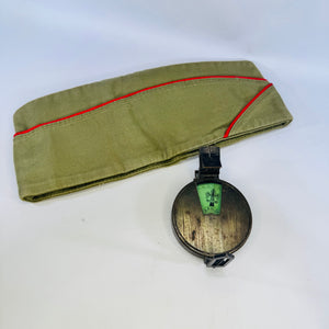 Boy Scouts of America Garrison Cap & A.S. Aloe Compass Lot