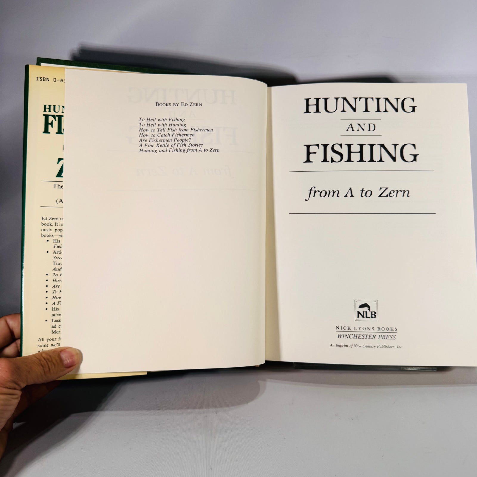 Hunting and Fishing from A to Zern by Ed Zern (1985 Hardcover with Dust Jacket)