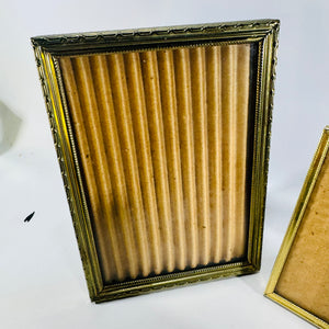 Brass Plated Picture Frame Lot of 4 1950s to 1970s Easel Backs