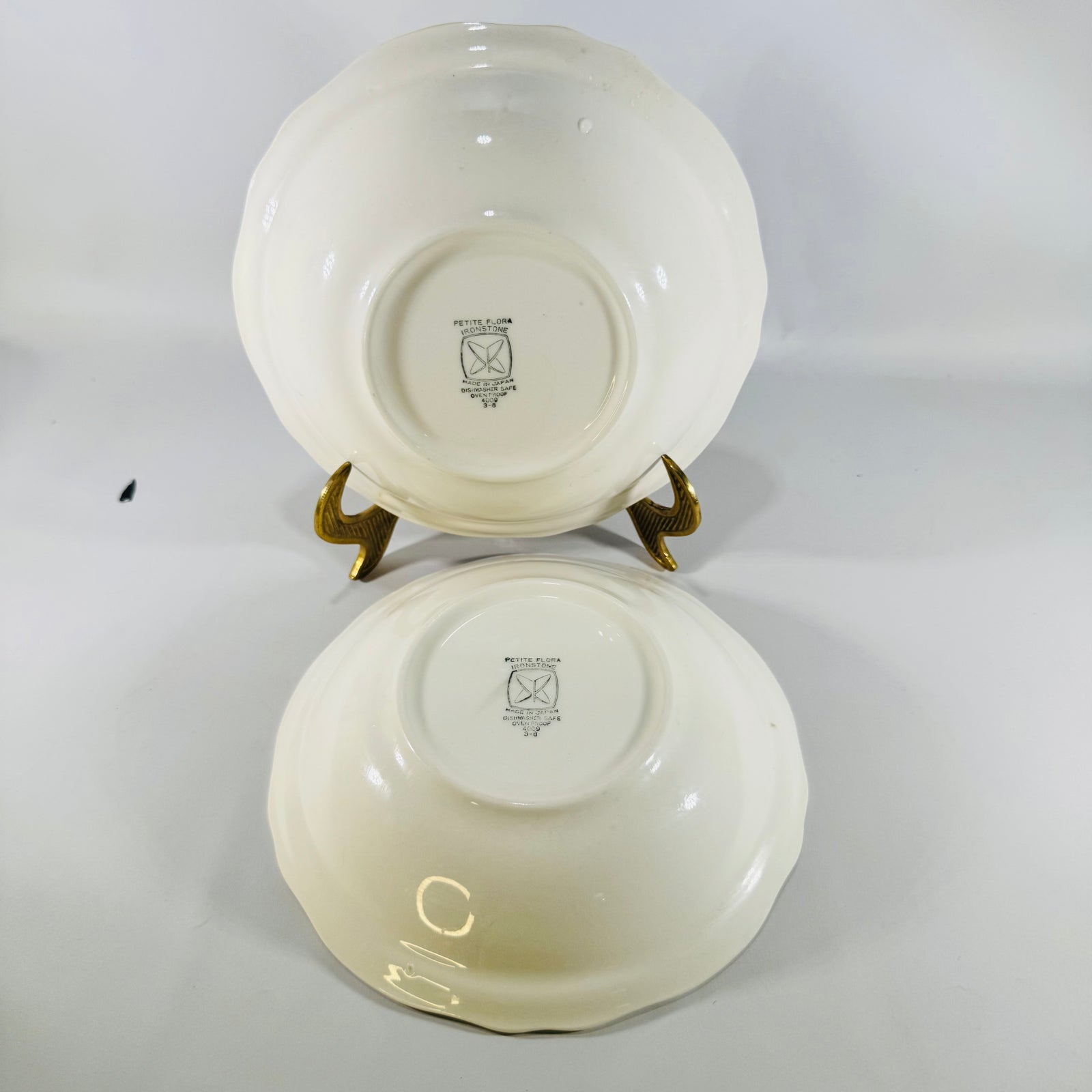 Sears Petite Flora 4009 Coupe Soup Bowls 1970s Set of 2