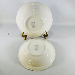 Sears Petite Flora 4009 Coupe Soup Bowls 1970s Set of 2