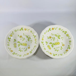 Sears Petite Flora 4009 Coupe Soup Bowls 1970s Set of 2