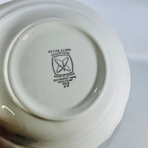 Petite Flora Ironstone 4009 9 inch Round Vegetable Serving Bowl