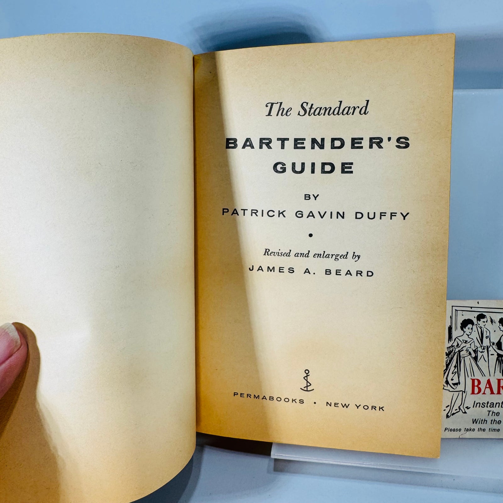 Vintage Cocktail Recipe Guide — The Standard Bartender’s Guide with Bar-Tenders Instant Cocktail Mixes Pamphlet — Patrick Gavin Duffy and James A. Beard | Home Bar Reference, Cocktail Culture