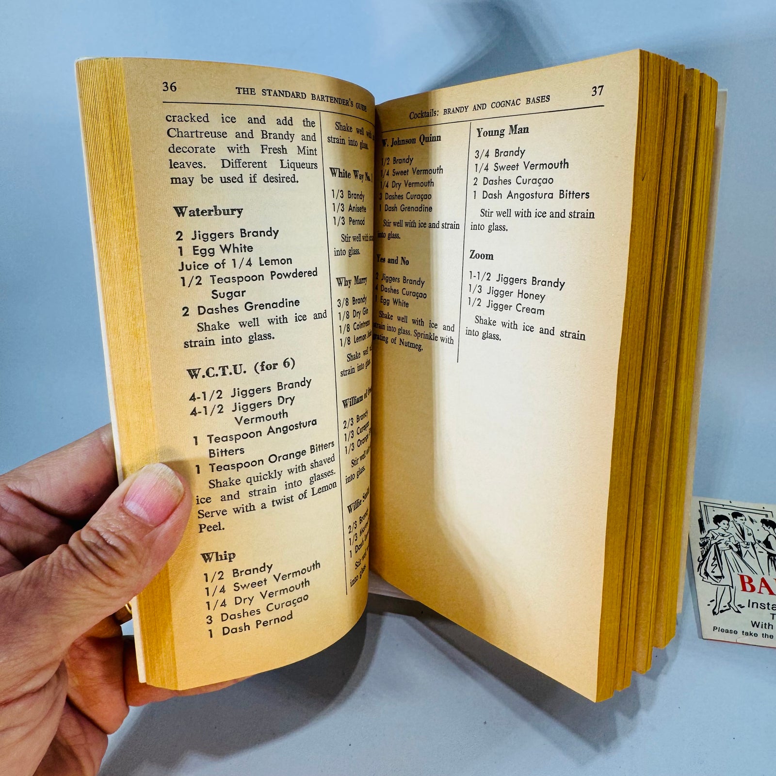 Vintage Cocktail Recipe Guide — The Standard Bartender’s Guide with Bar-Tenders Instant Cocktail Mixes Pamphlet — Patrick Gavin Duffy and James A. Beard | Home Bar Reference, Cocktail Culture