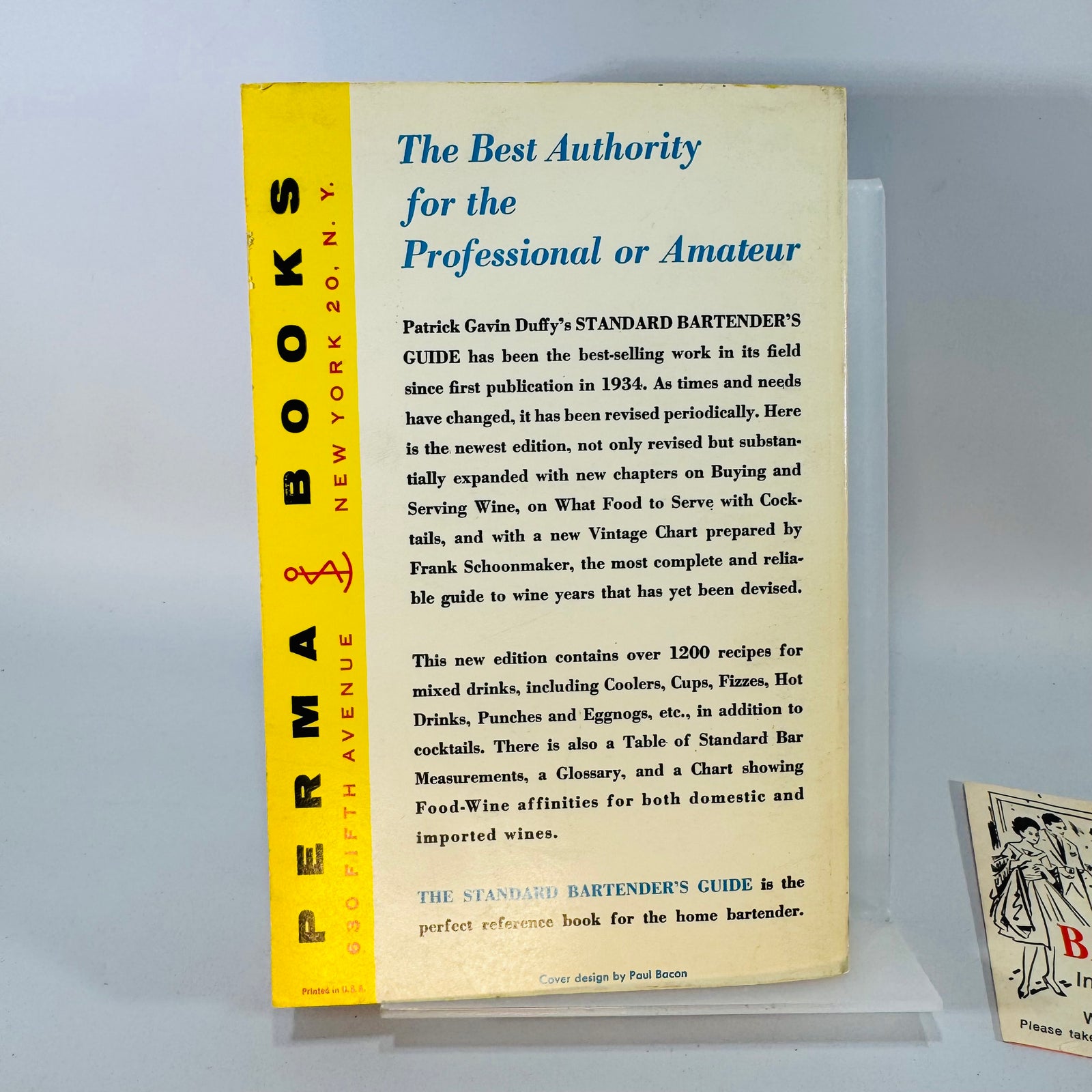 Vintage Cocktail Recipe Guide — The Standard Bartender’s Guide with Bar-Tenders Instant Cocktail Mixes Pamphlet — Patrick Gavin Duffy and James A. Beard | Home Bar Reference, Cocktail Culture