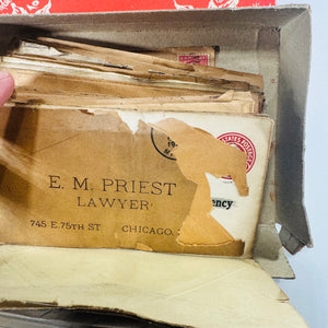 E. M. Priest Lawyer Chicago 1910s 1920s Correspondence Lot