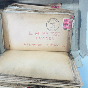 E. M. Priest Lawyer Chicago 1910s 1920s Correspondence Lot