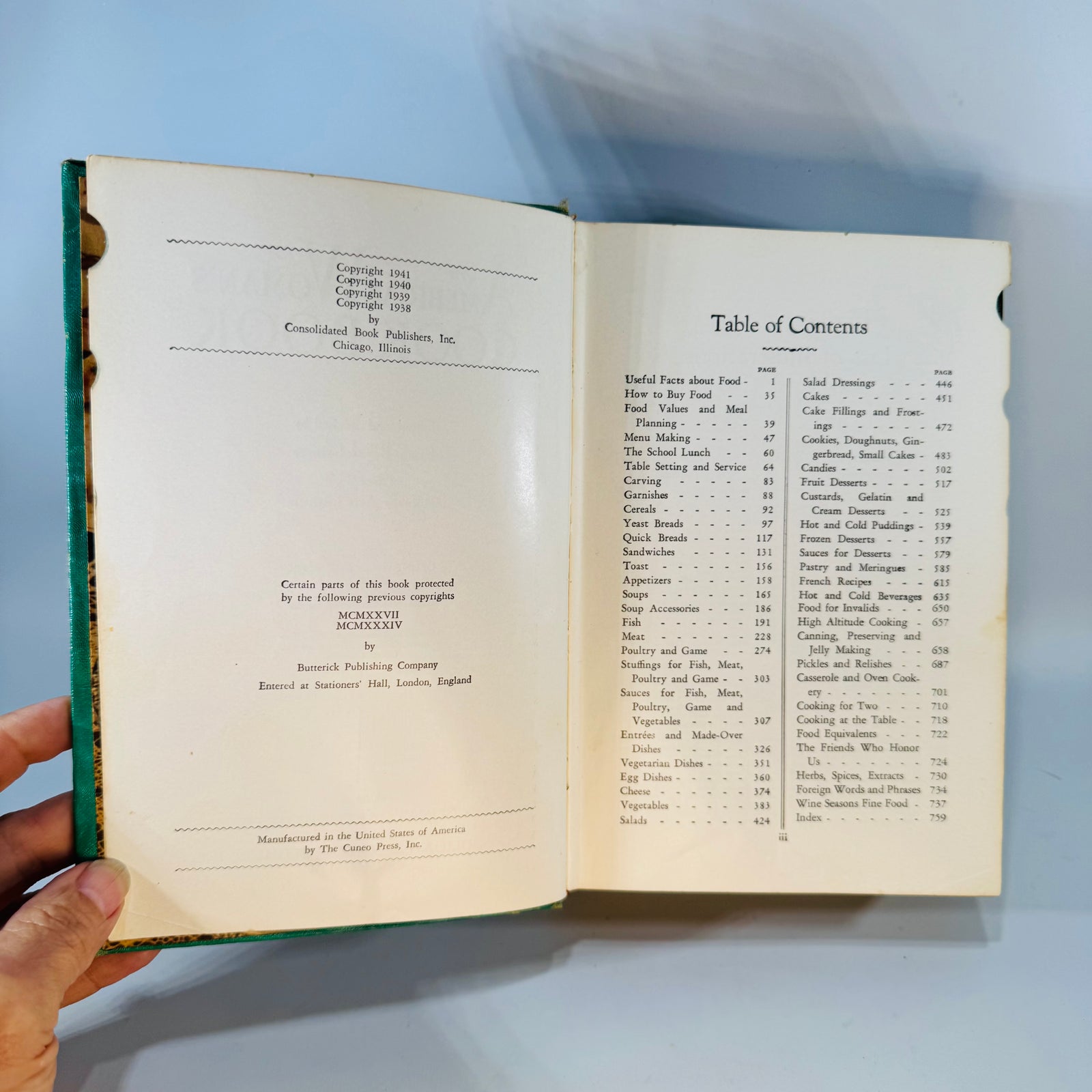 Vintage Cookbook Classic Recipes — The American Woman’s Cook Book 1941 — Ruth Berolzheimer | Tabbed Kitchen Reference, Home Cooking