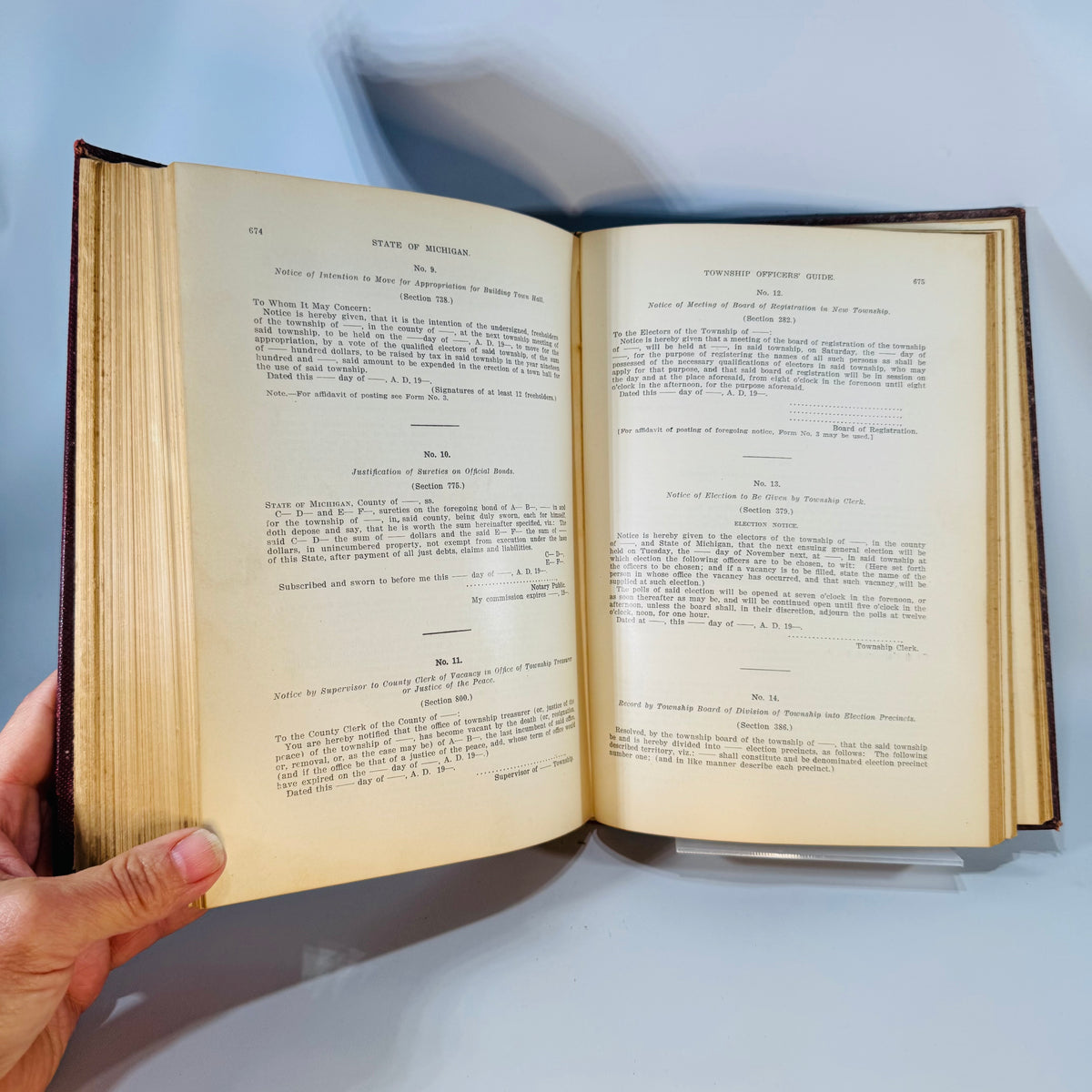 Michigan Government Reference Book — Michigan Township Officers’ Guide 1926 — State Printers Lansing | Township Law Manual, Legal History Americana