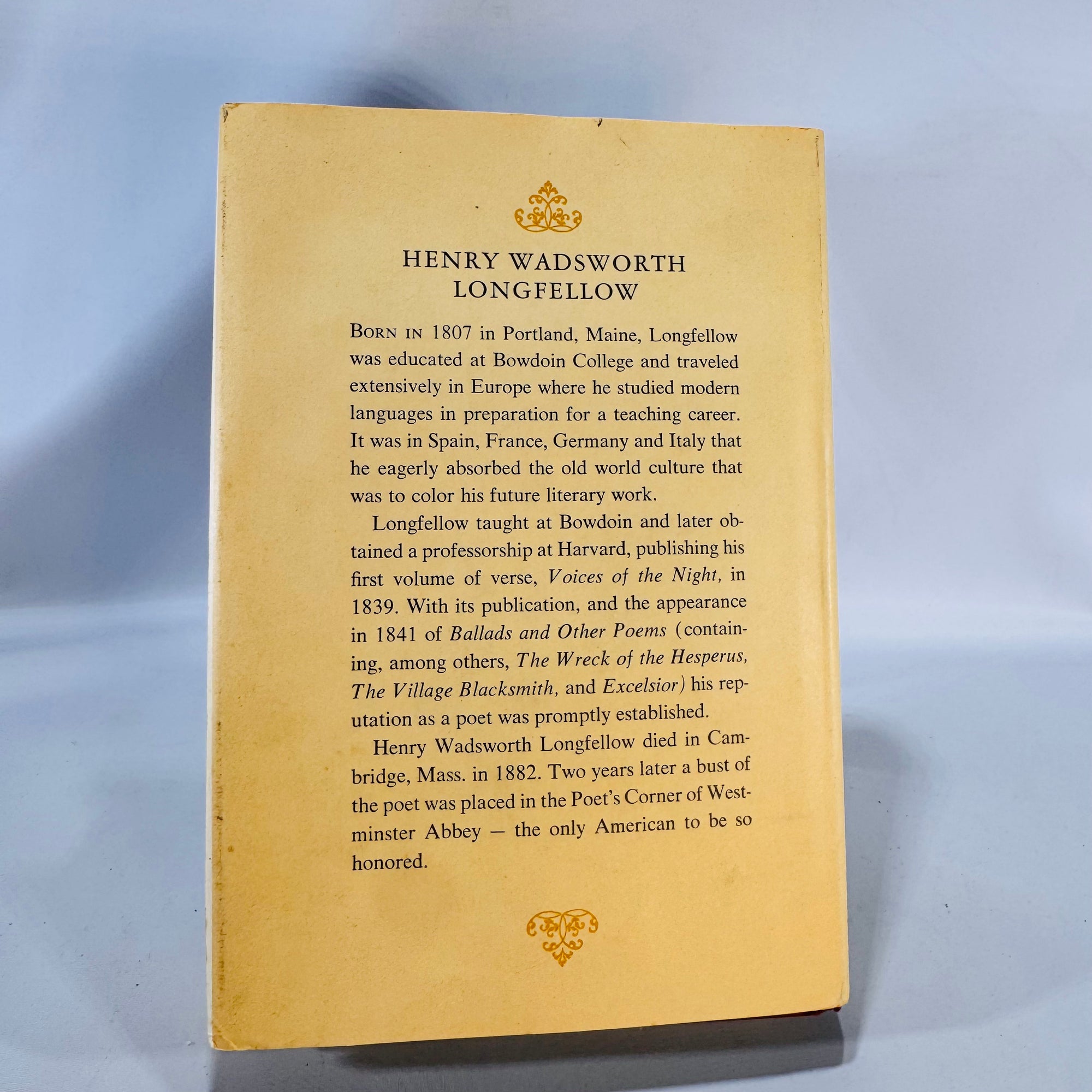 The Complete Poetical Works of Henry Wadsworth Longfellow – 1967 Hardcover with Dust Jacket
