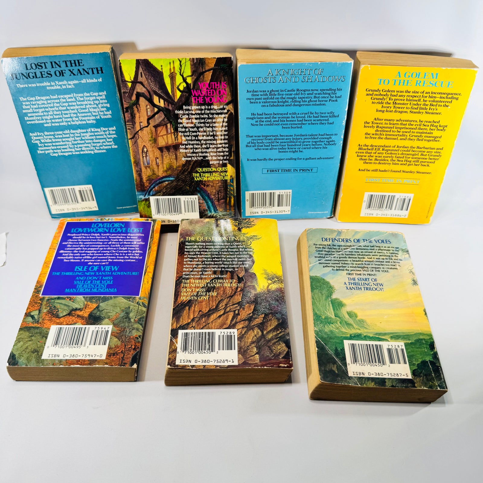 Piers Anthony Xanth Series 7 Book Vintage Paperback Lot
