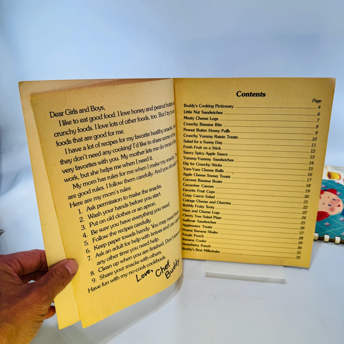 Fun to Cook Book 1955 and Buddy's No-Cook Cookbook 1980 Lot