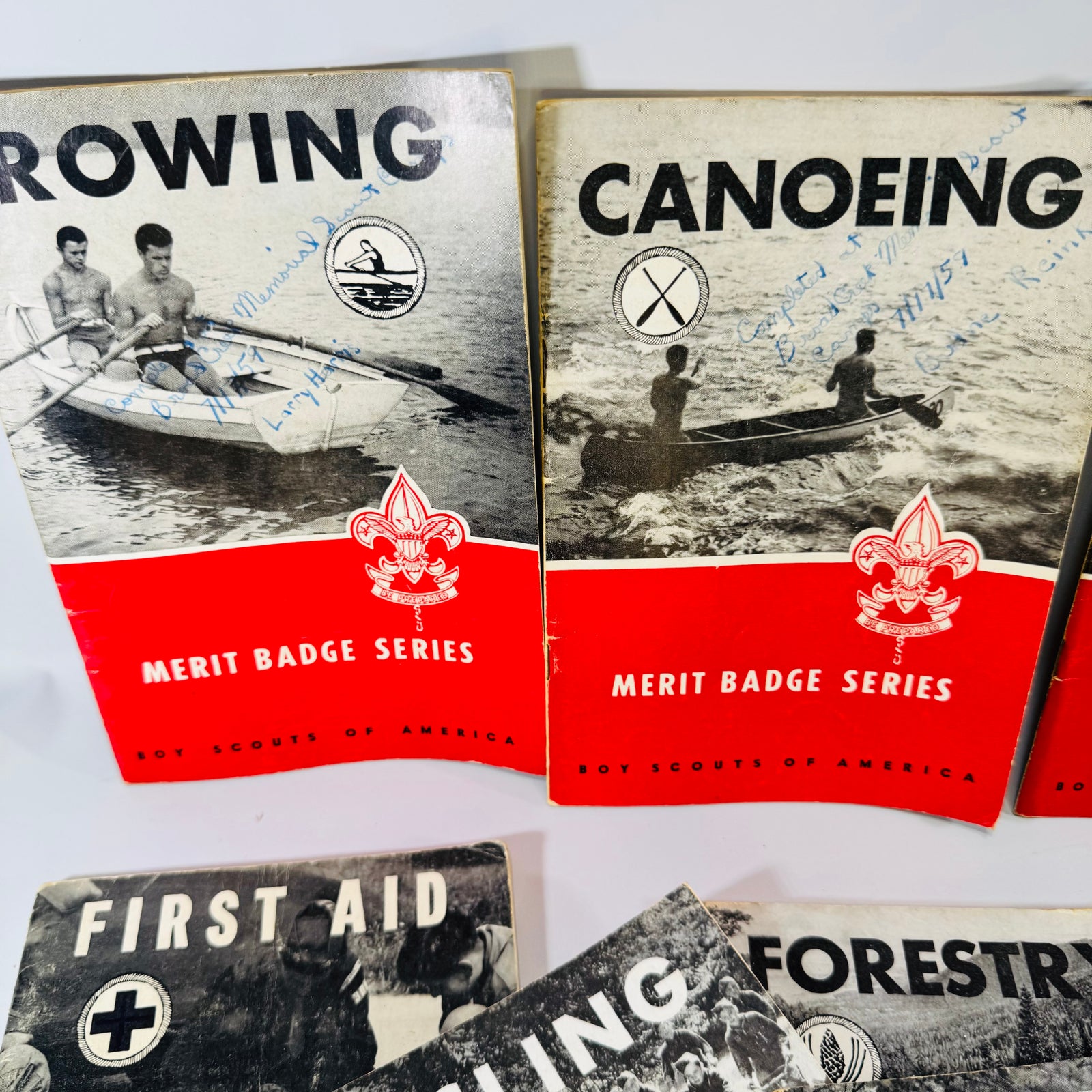 Boy Scouts of America Merit Badge Series Lot of 10 1949 to 1962