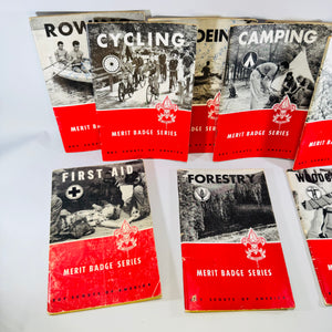 Boy Scouts of America Merit Badge Series Lot of 10 1949 to 1962