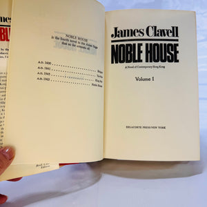 Nobel House by James Clavell Volume One 1981 Delecorte Press