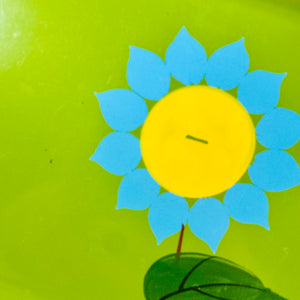 Vintage DABS Melamine Snack Trays Set of 4, 1960s Flower Power Rectangular Plates, Retro Daisy Serving Trays, 8x5 Japan