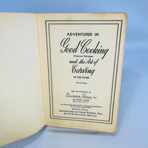 Duncan Hines Adventures in Good Cooking 1947 17th Printing