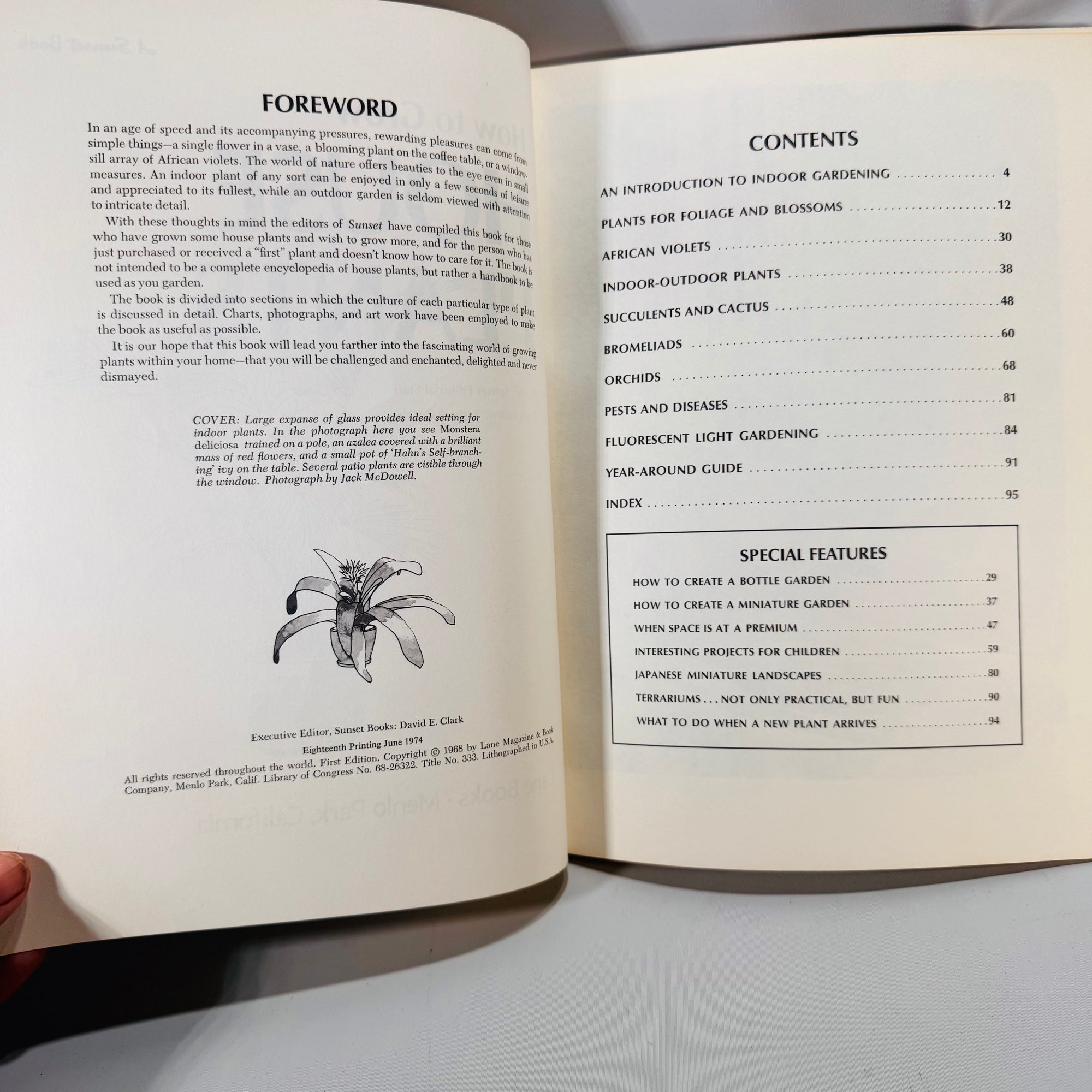 How to Grow House Plants (1974, 18th Printing) — Sunset Editorial Staff | Lane Books Softcover