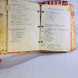 My Recipes: Two Three-Ring Binders with Handwritten Recipes (1968), National Blank Book Co., Hardcover