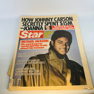 Vintage Michael Jackson Tabloid Pair — Globe Feb. 7, 1984 & Star Feb. 21, 1984 — Brooke Shields Cover Stories, Pop Culture / Celebrity Tabloid