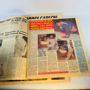 Vintage Michael Jackson Tabloid Pair — Globe Feb. 7, 1984 & Star Feb. 21, 1984 — Brooke Shields Cover Stories, Pop Culture / Celebrity Tabloid