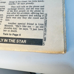 Vintage Michael Jackson Tabloid Pair — Globe Feb. 7, 1984 & Star Feb. 21, 1984 — Brooke Shields Cover Stories, Pop Culture / Celebrity Tabloid