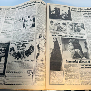 Vintage Michael Jackson Tabloid Pair — Globe Feb. 7, 1984 & Star Feb. 21, 1984 — Brooke Shields Cover Stories, Pop Culture / Celebrity Tabloid