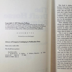 The Draft Horse Primer (1977) — Maurice Telleen | Illustrated, DJ