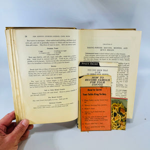 Boston Cooking School Cook Book Fannie Farmer 1930 with Recipes