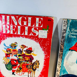 Vintage Christmas Children’s Book Bundle — Jingle Bells, Frosty the Snow Man, Santa’s Toy Shop & My First Picture Book of Christmas Carols — Little Golden Books + Rand McNally | Holiday Picture Books, Children’s Christmas Picture Books / Holiday Stories