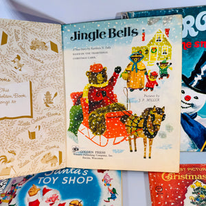 Vintage Christmas Children’s Book Bundle — Jingle Bells, Frosty the Snow Man, Santa’s Toy Shop & My First Picture Book of Christmas Carols — Little Golden Books + Rand McNally | Holiday Picture Books, Children’s Christmas Picture Books / Holiday Stories