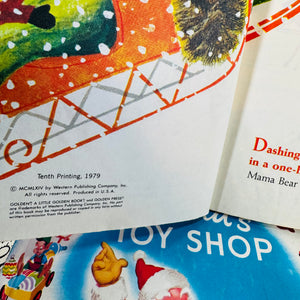 Vintage Christmas Children’s Book Bundle — Jingle Bells, Frosty the Snow Man, Santa’s Toy Shop & My First Picture Book of Christmas Carols — Little Golden Books + Rand McNally | Holiday Picture Books, Children’s Christmas Picture Books / Holiday Stories