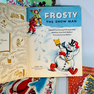 Vintage Christmas Children’s Book Bundle — Jingle Bells, Frosty the Snow Man, Santa’s Toy Shop & My First Picture Book of Christmas Carols — Little Golden Books + Rand McNally | Holiday Picture Books, Children’s Christmas Picture Books / Holiday Stories