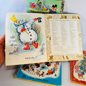 Vintage Christmas Children’s Book Bundle — Jingle Bells, Frosty the Snow Man, Santa’s Toy Shop & My First Picture Book of Christmas Carols — Little Golden Books + Rand McNally | Holiday Picture Books, Children’s Christmas Picture Books / Holiday Stories