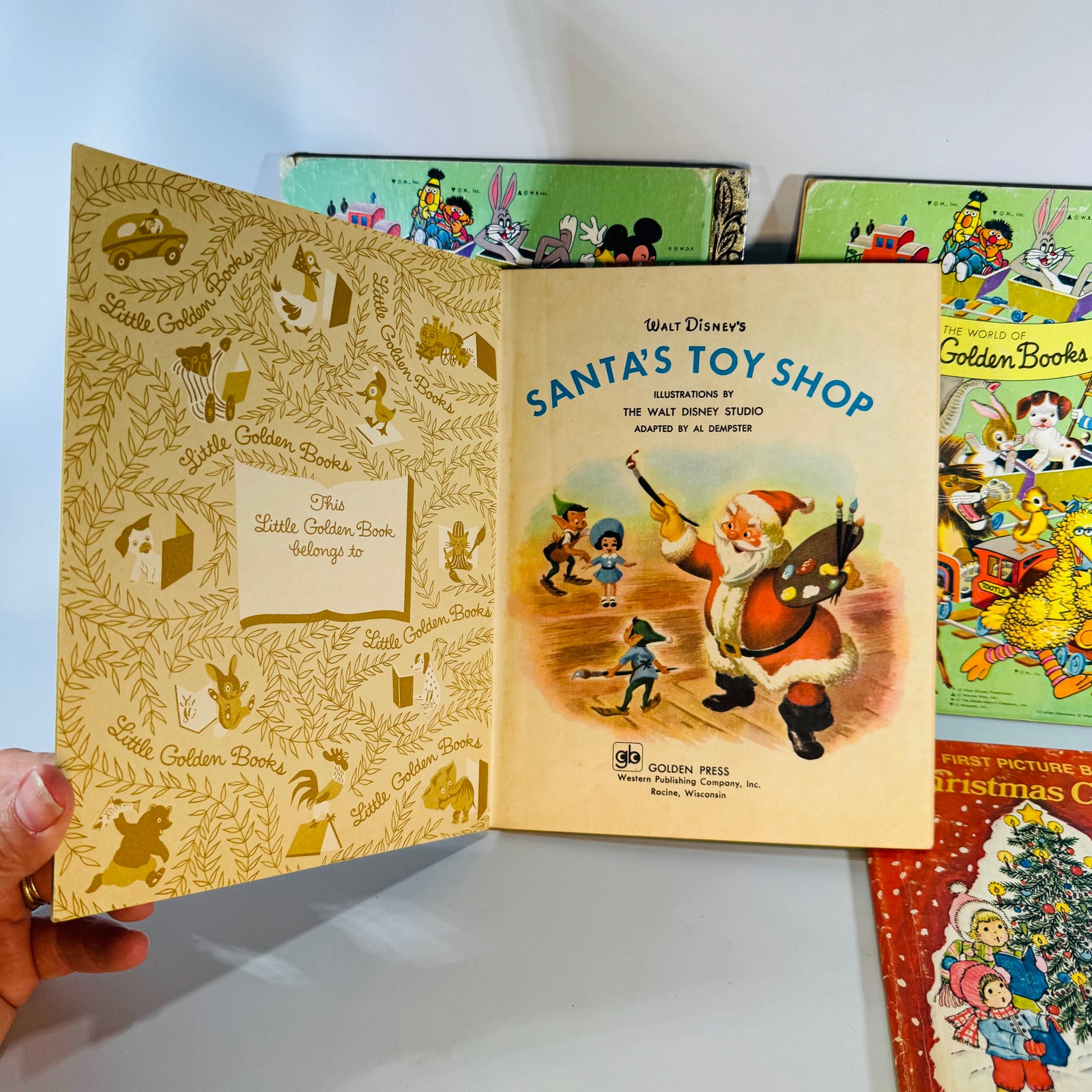 Vintage Christmas Children’s Book Bundle — Jingle Bells, Frosty the Snow Man, Santa’s Toy Shop & My First Picture Book of Christmas Carols — Little Golden Books + Rand McNally | Holiday Picture Books, Children’s Christmas Picture Books / Holiday Stories