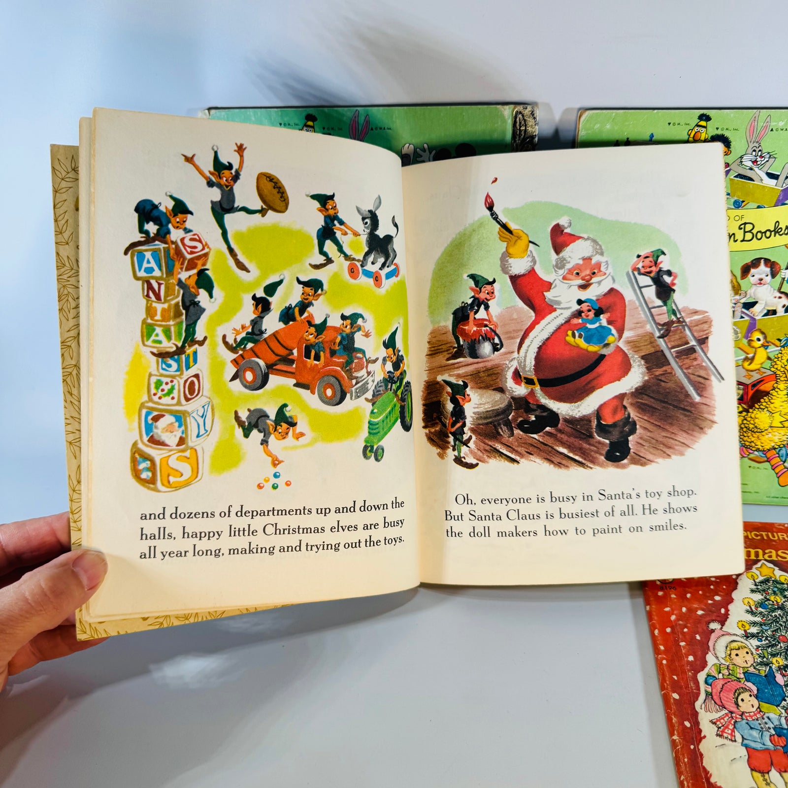 Vintage Christmas Children’s Book Bundle — Jingle Bells, Frosty the Snow Man, Santa’s Toy Shop & My First Picture Book of Christmas Carols — Little Golden Books + Rand McNally | Holiday Picture Books, Children’s Christmas Picture Books / Holiday Stories