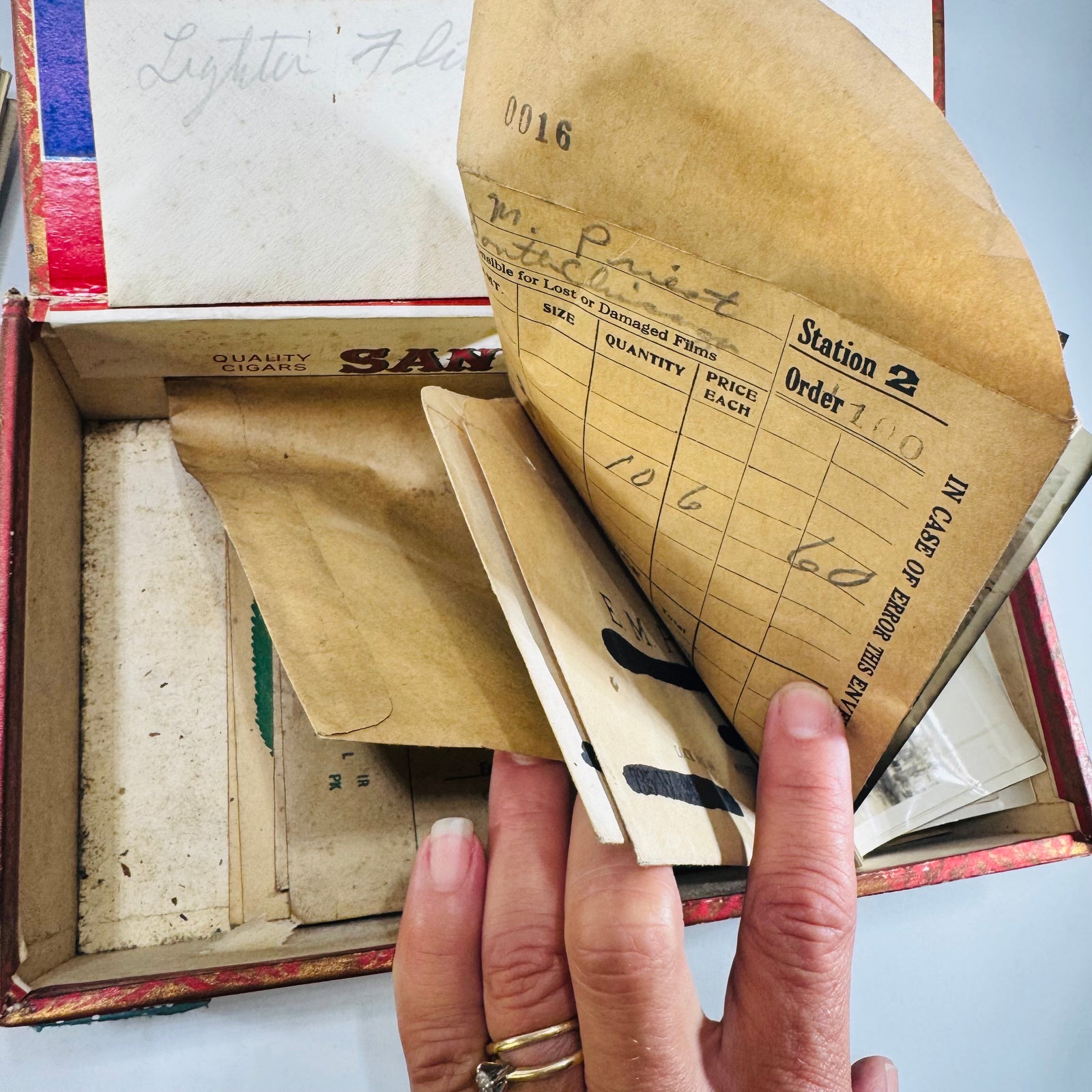 San Alto Perfectos Cigar Box with E.M. Priest Chicago Photo Letter Archive