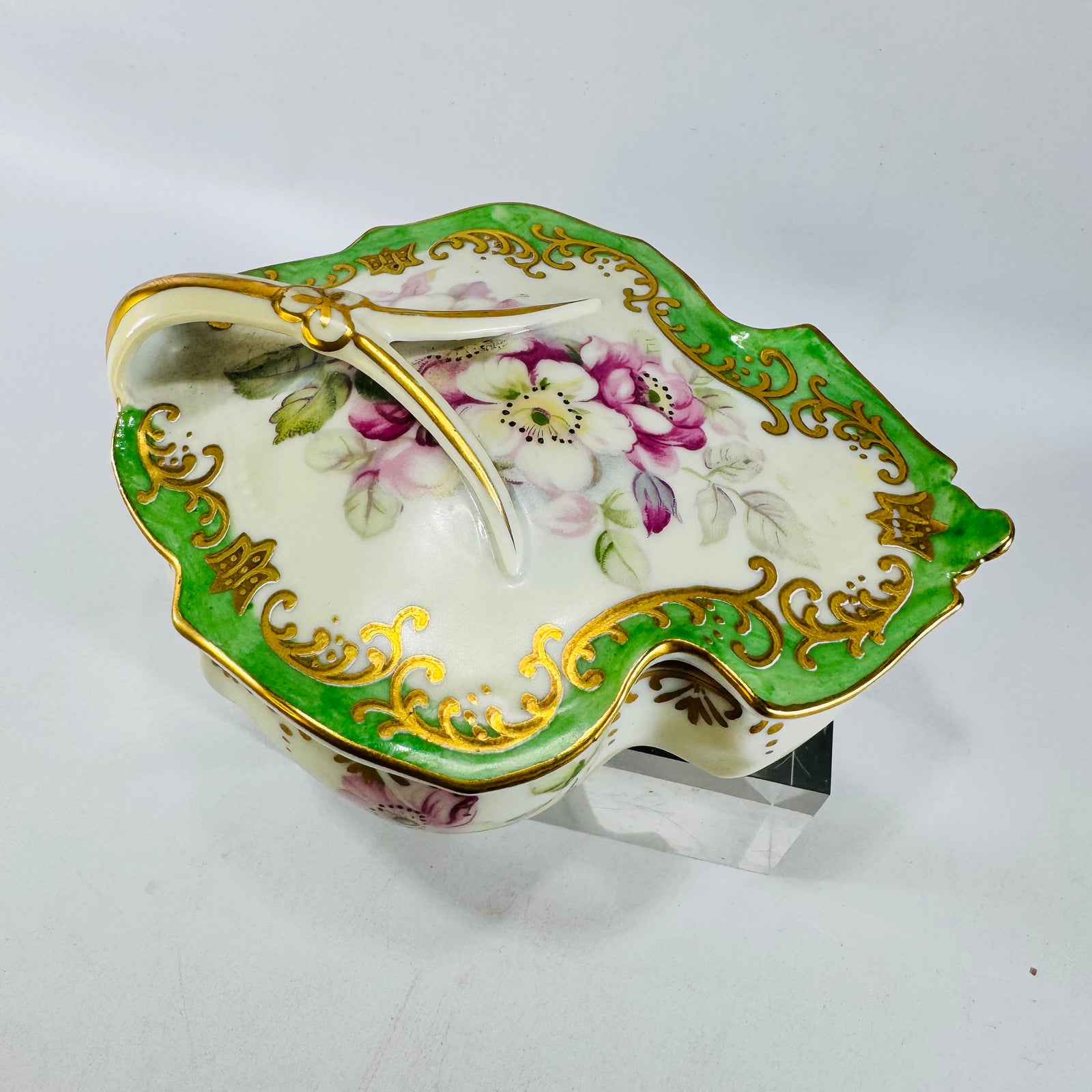 Morimura Hand Painted Nippon M Wreath Trinket Box 1911 to 1921