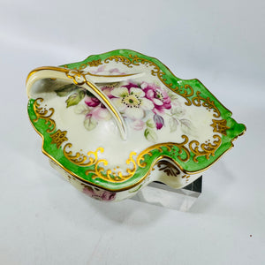 Morimura Hand Painted Nippon M Wreath Trinket Box 1911 to 1921