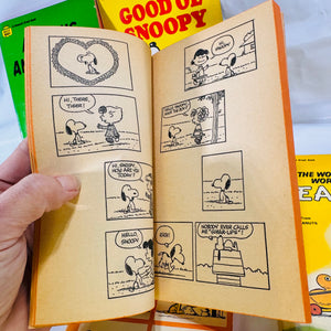 Seven Charlie Brown & Snoopy Cartoon Paperbacks by Charles M. Schulz (1954–1966), Fawcett Crest