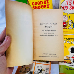 Seven Charlie Brown & Snoopy Cartoon Paperbacks by Charles M. Schulz (1954–1966), Fawcett Crest