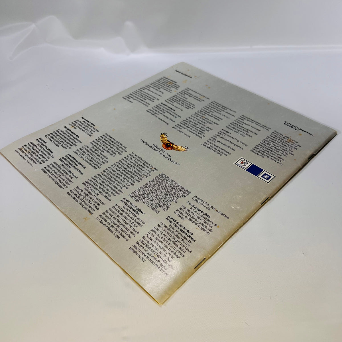 The Buick Buyer's Guide 1986 Dealers Showroom Advertising Catalog Brochure Guide Cars & Station Wagon by General Motors