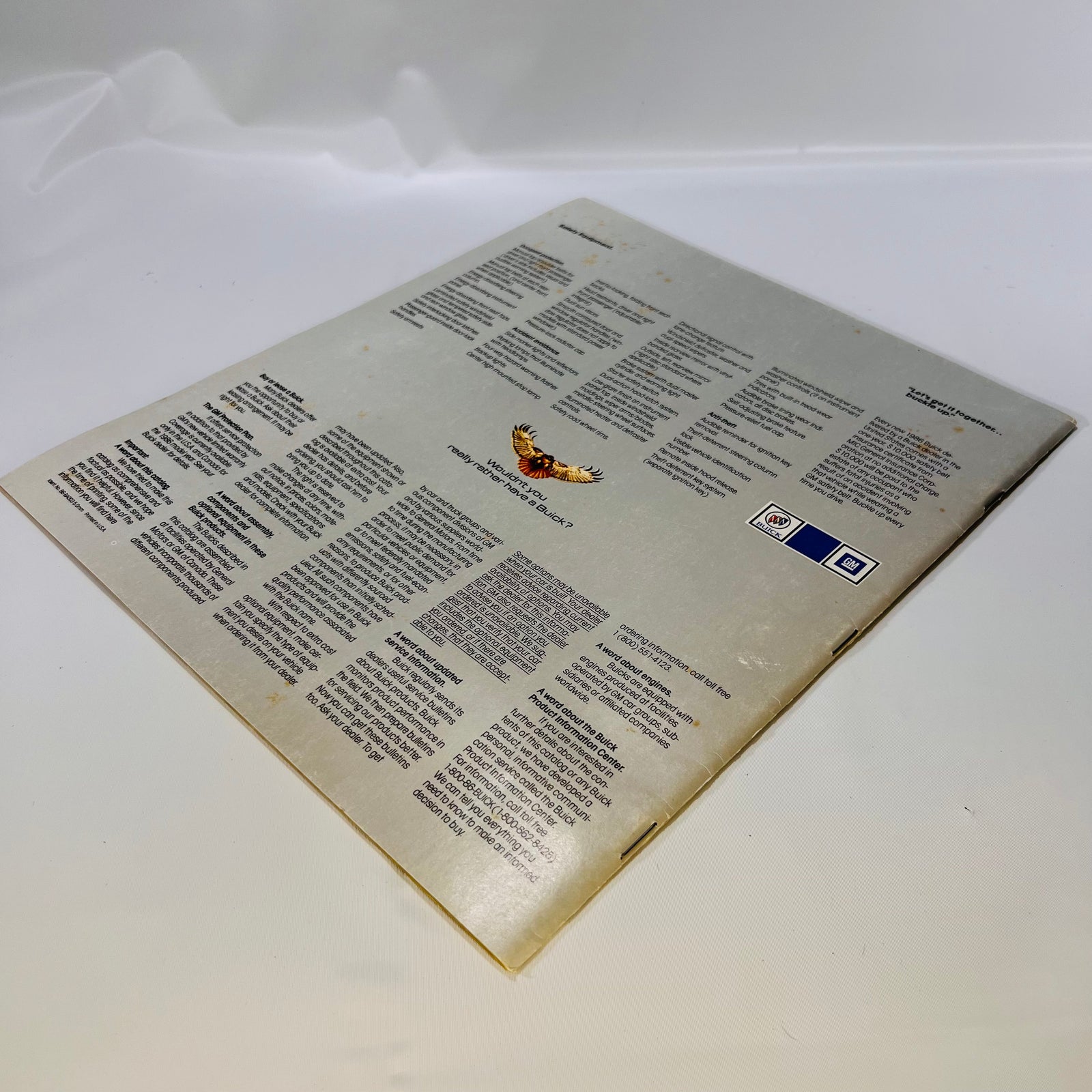 The Buick Buyer's Guide 1986 Dealers Showroom Advertising Catalog Brochure Guide Cars & Station Wagon by General Motors