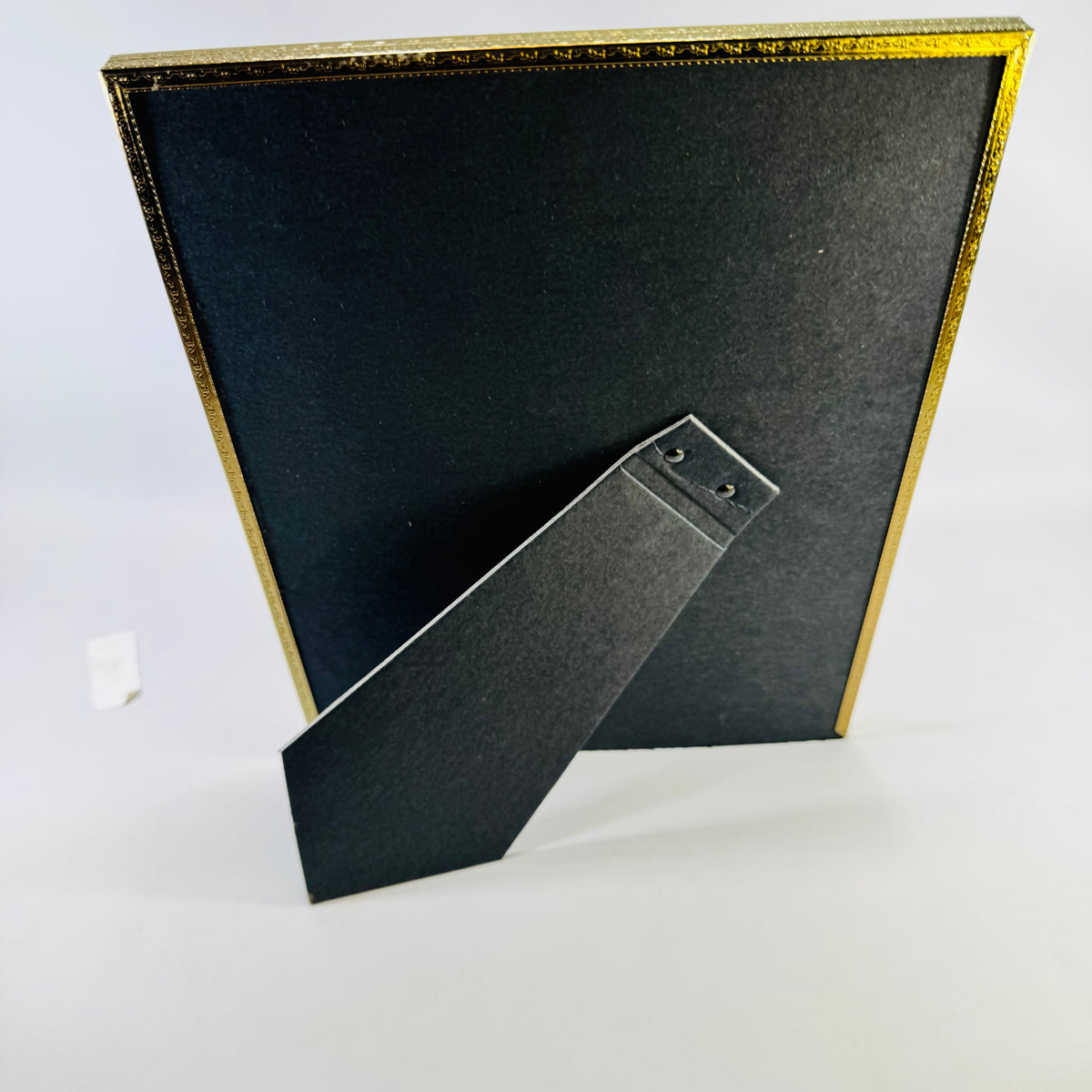Gold Tone Metal Picture Frame Vintage Beaded Easel Back