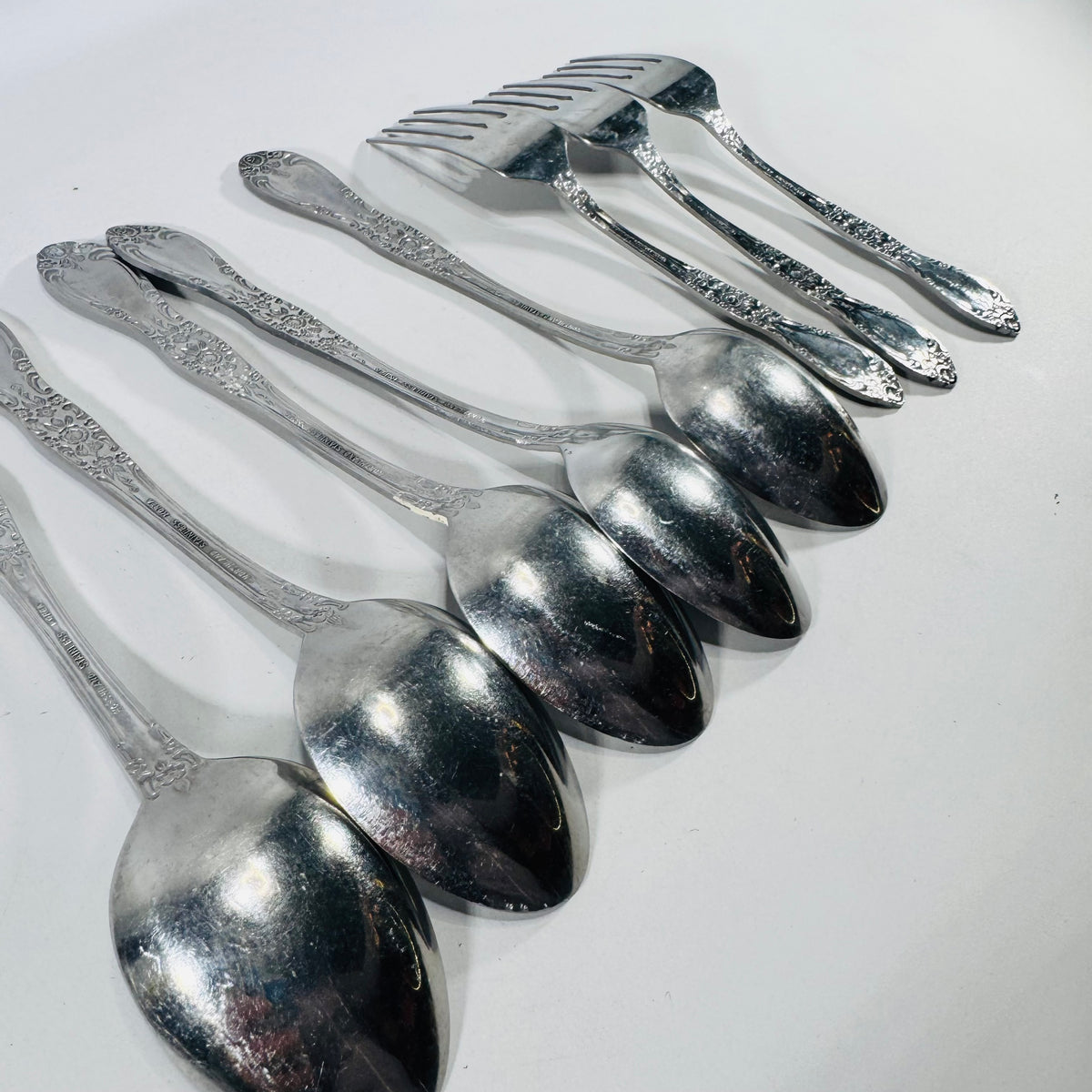 Northland Carolina Stainless Flatware Lot of 8 Spoons Forks Korea