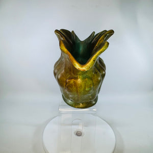 Artistic California 500 Pottery Planter Vase Vintage Whittier California Green Mottled Planter Mid Century