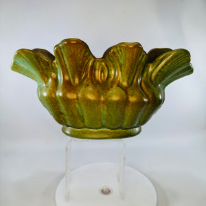 Artistic California 500 Pottery Planter Vase Vintage Whittier California Green Mottled Planter Mid Century
